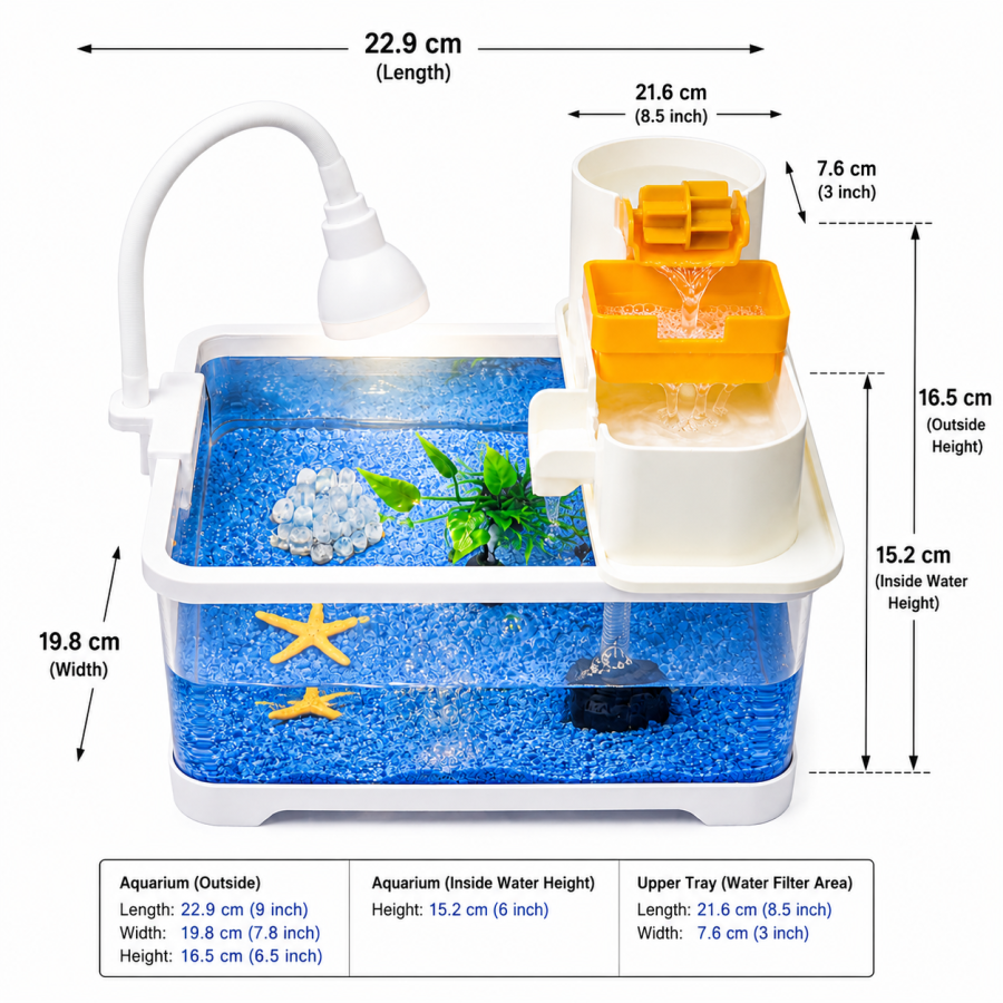 Fish Tank With Light And Filter — image 3