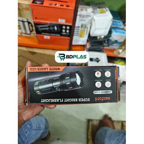 Super Bright Rechargeable Flashlight (White Laser LED)