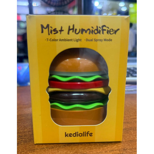 Kedialife Burger Mist Humidifier with 7-Colour Light