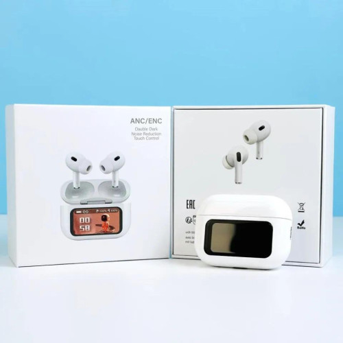 E9 Pro ANC/ENC Earbuds with Display (White)