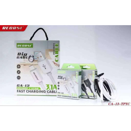Recrsi CA-13 3.1A Fast Charging Cable (Micro USB)