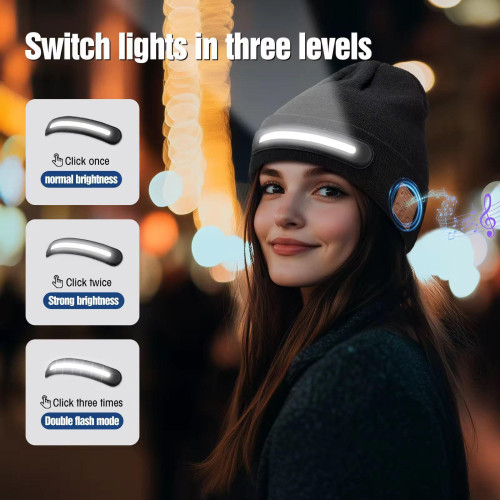 Smart LED Beanie with Bluetooth Music