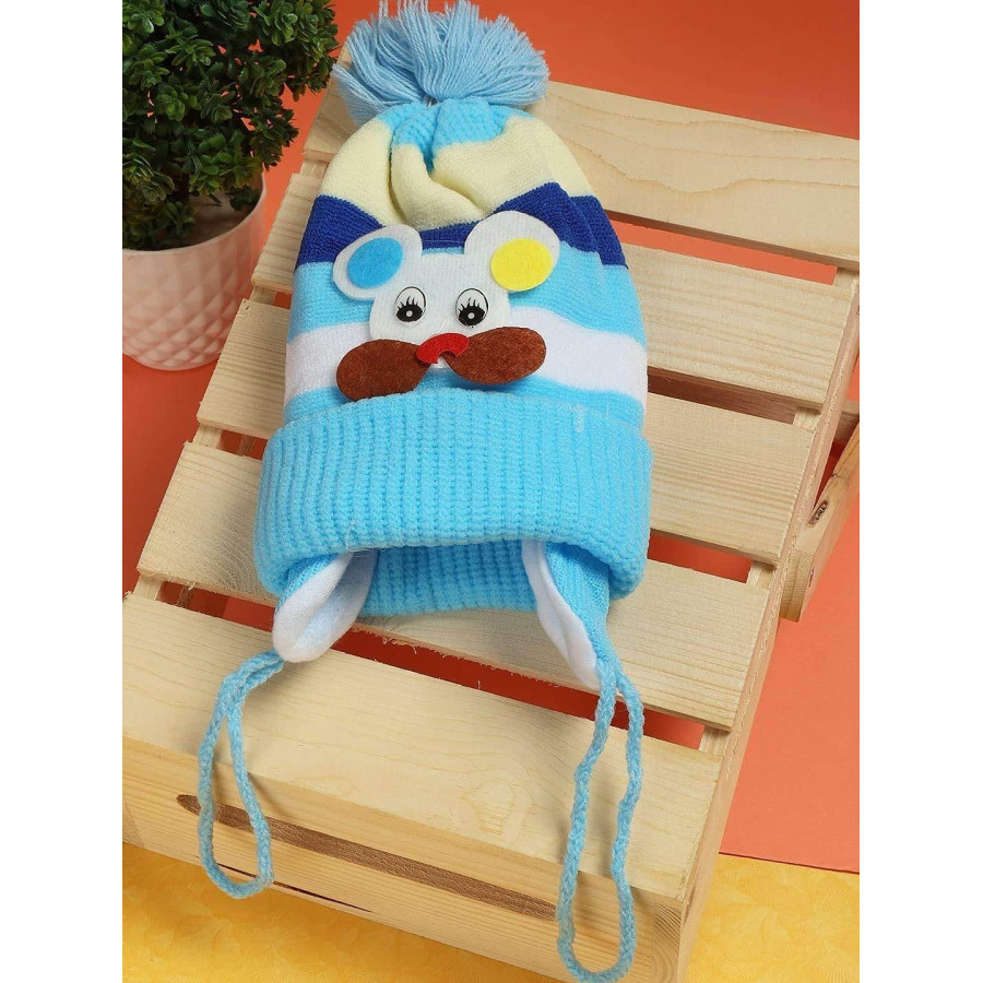 Baby Woolen Winter Cap with Ear Cover — image 1