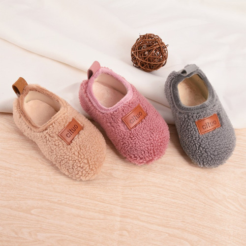 Kids Plush Indoor Winter Slippers