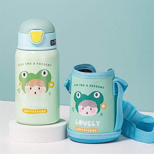 Kids Stainless Steel Thermos Bottle with Straw