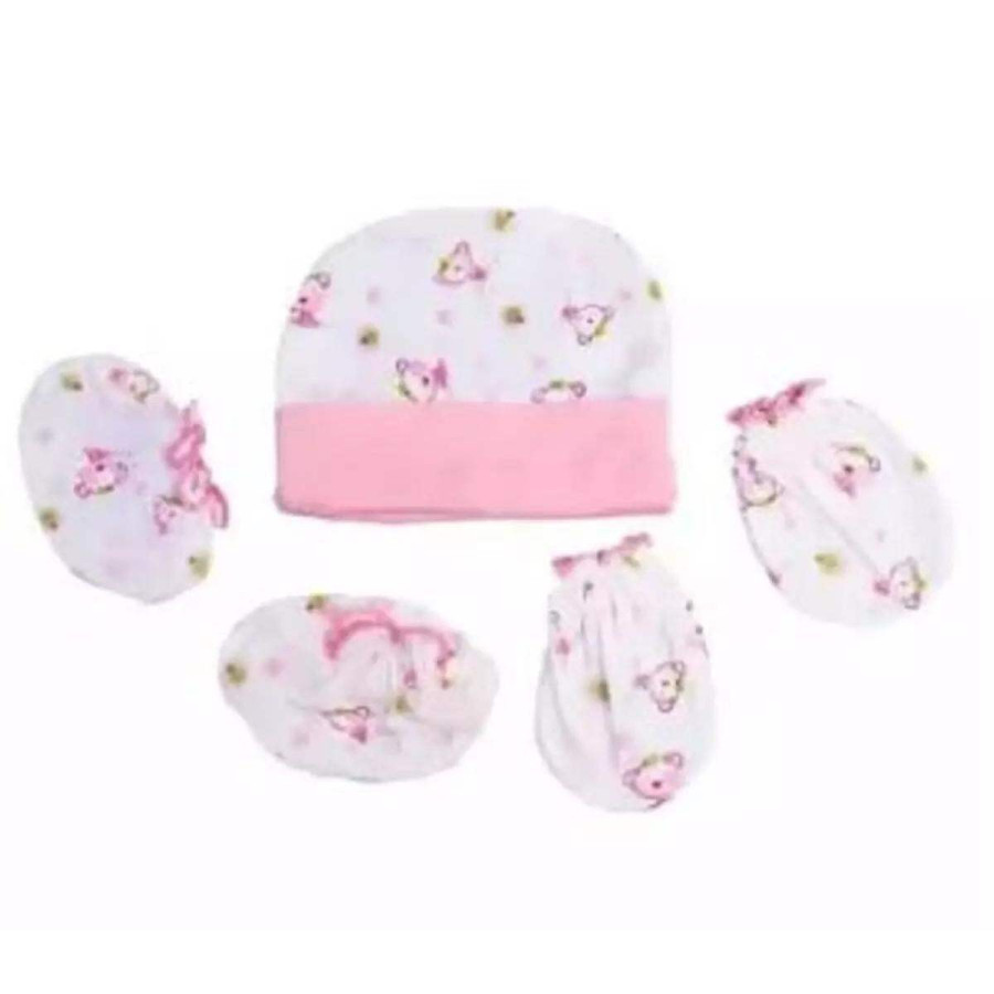 Newborn Cap, Mittens and Booties Set — image 1